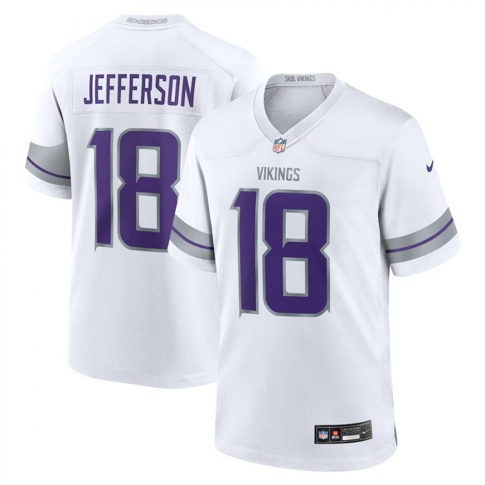 Justin Jefferson Minnesota Vikings Nike Alternate Vapor F.U.S.E. Retired Player Limited Jersey - White-GridironStore
